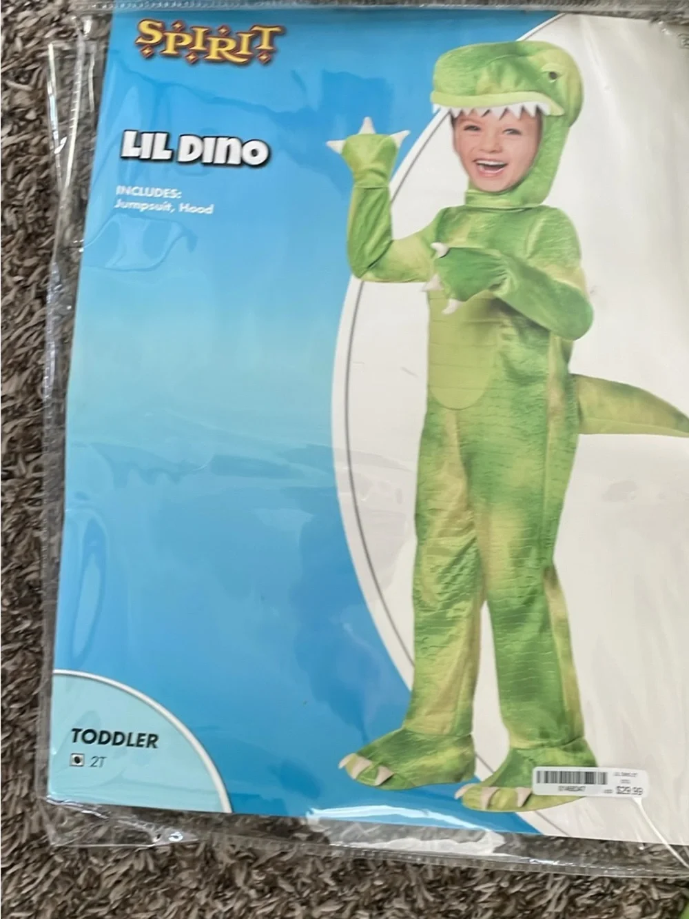 2T Lil Dino Green Dinosaur Costume
